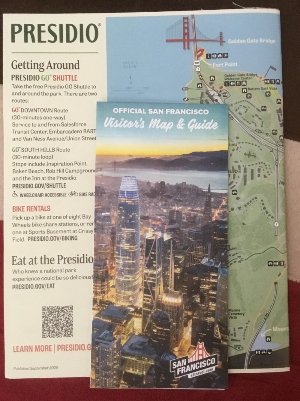 Official San Francisco Visitors Map & Guide /Presidio Trails Golden Gate Park’s